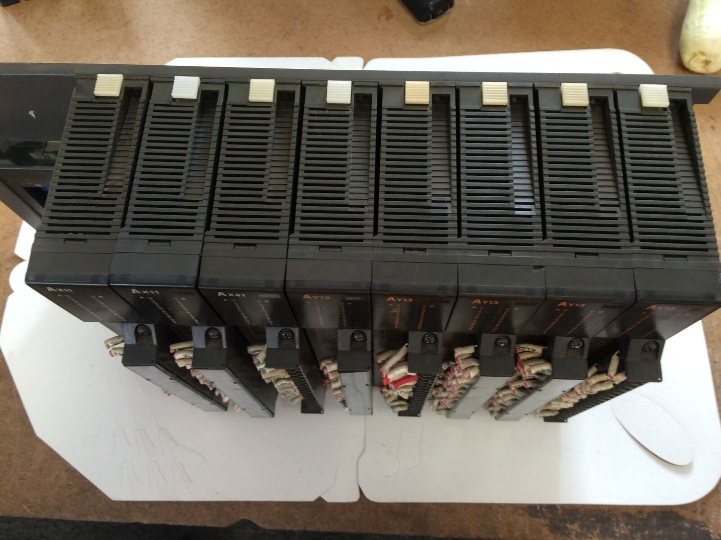 Mitsubishi A58b Melsec Plc Rack, With Ax11, Ay13,Ax41,Tb