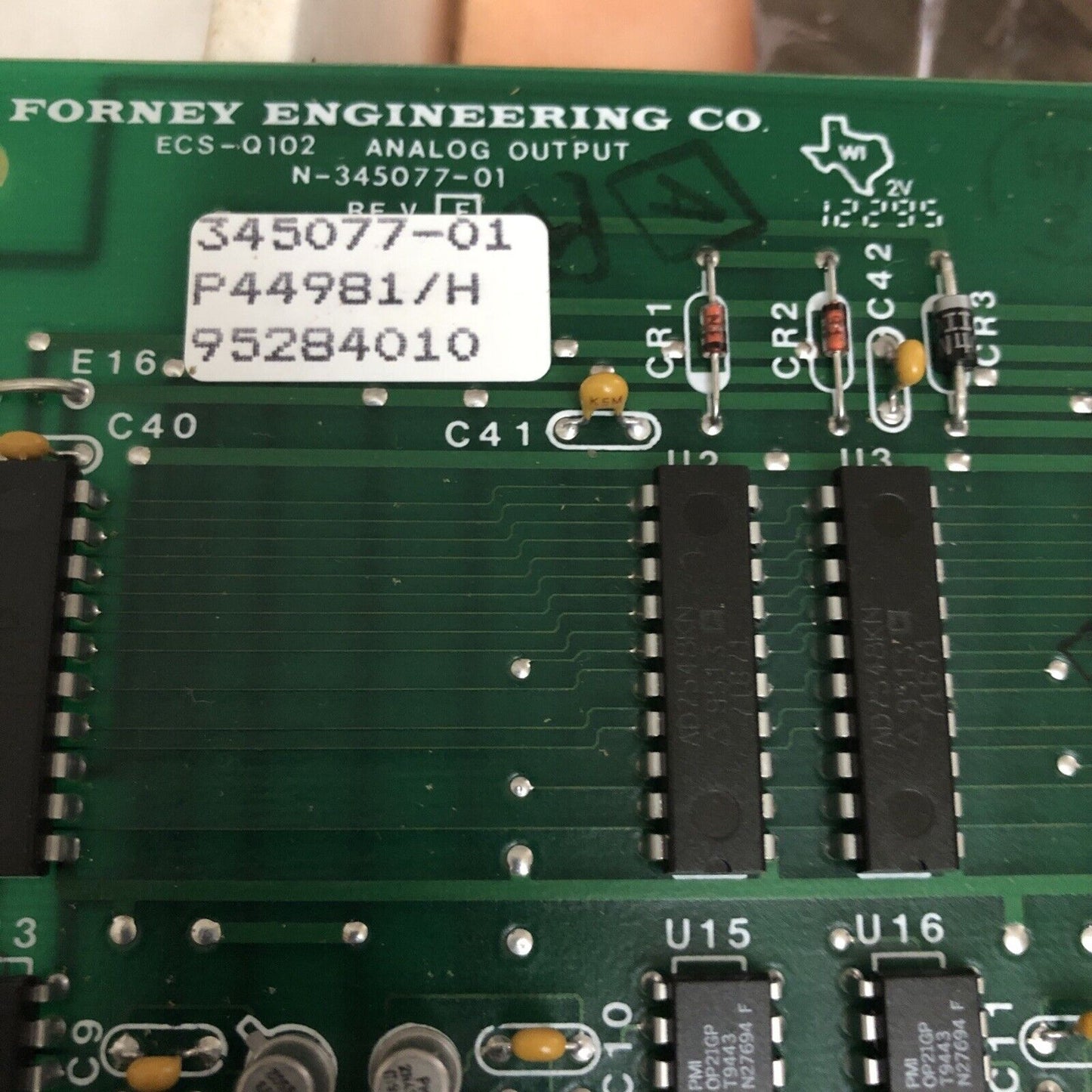 Forney 345077-01 Analog Output Ecs-Q102,Forney N-345077-01,Ct