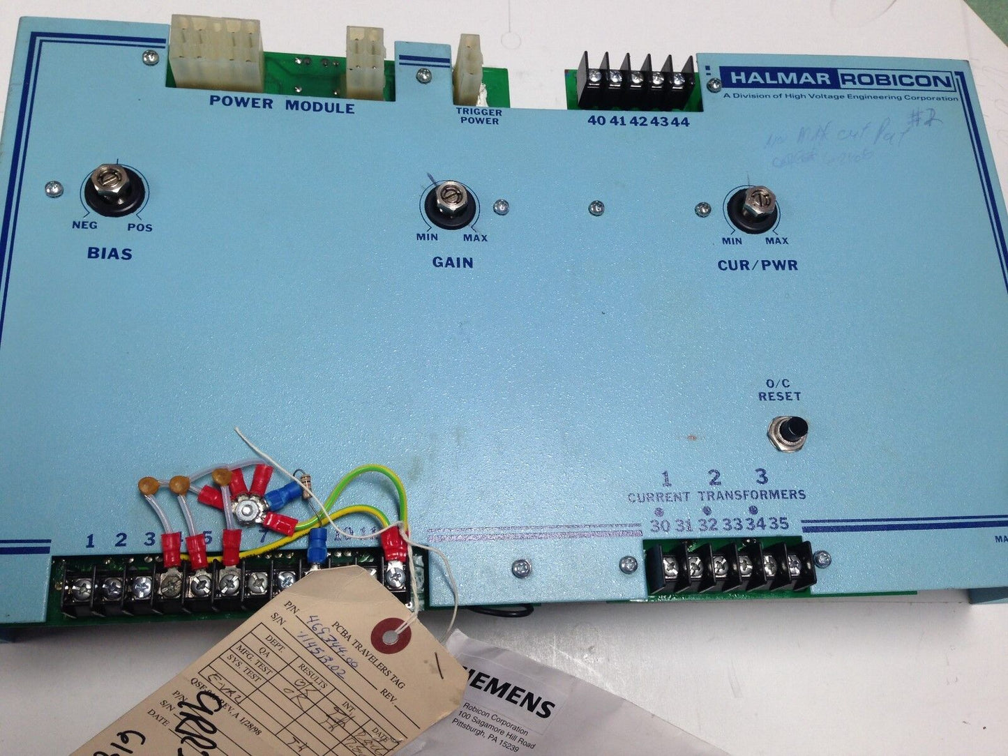 Halmar Robicon 18513 3P, Trigger Circuit, Scr Power Controller, 480Vac,Ea