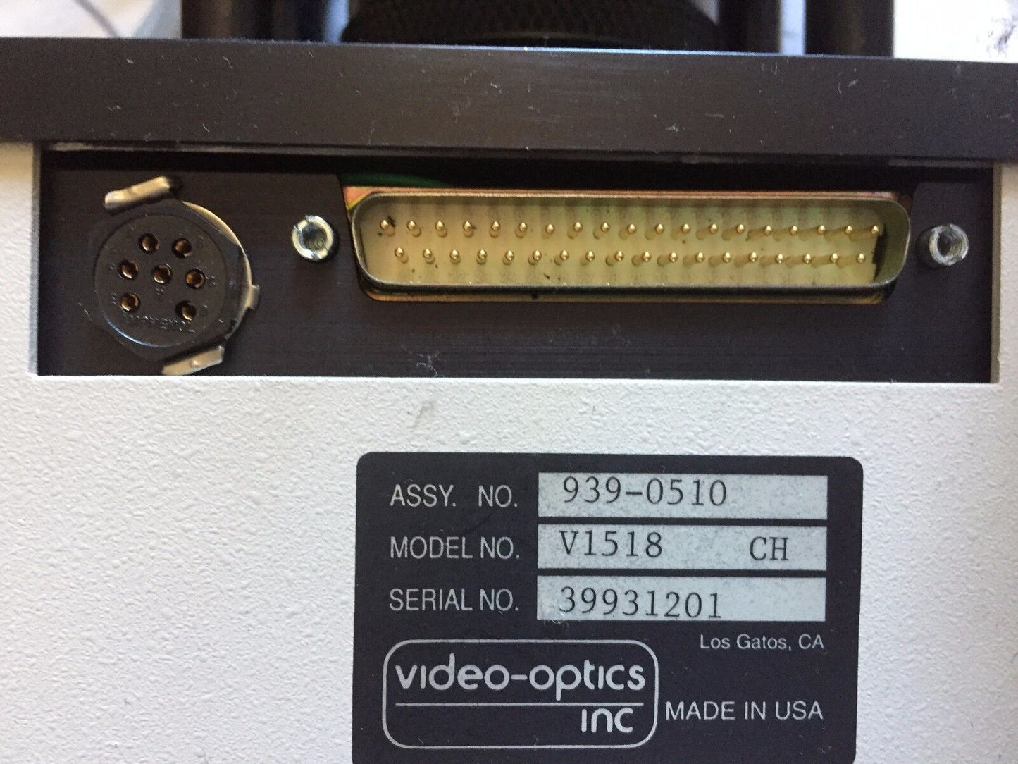 Video-Optics V1518 Ch,Video-Optics 939-0510,Tv 75Mm F1.4 Camera Cable,Az