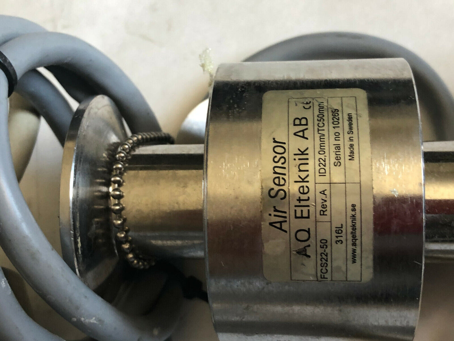 Aq Elteknik Ab Fcs22-50 Rev.A,238294,316L Air Sensor,Stainless Steel,Tj