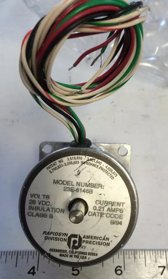 New Rapidsyn 23E-6146B Division Stepper Motor 28Vdc 0.21Amps , Ec