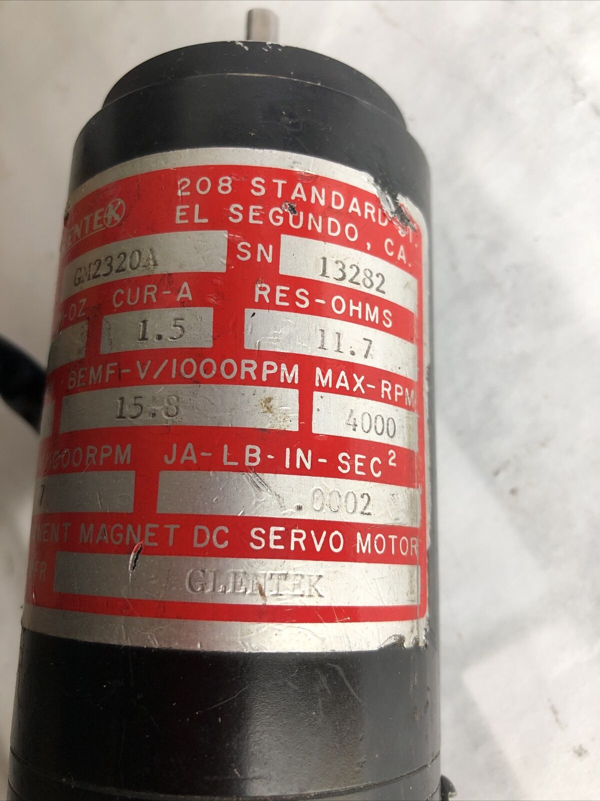 Glentek Gm2320a Servo Motor,Shaft Diameter: 6Mm, Shaft Length: 24Mm,Fd