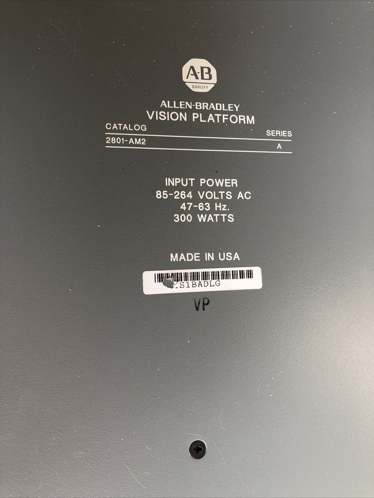 A-B 2801Am2,Allen Bradley 2801-Am2,Vision System Platform Chassis 100-240Vac,Fc