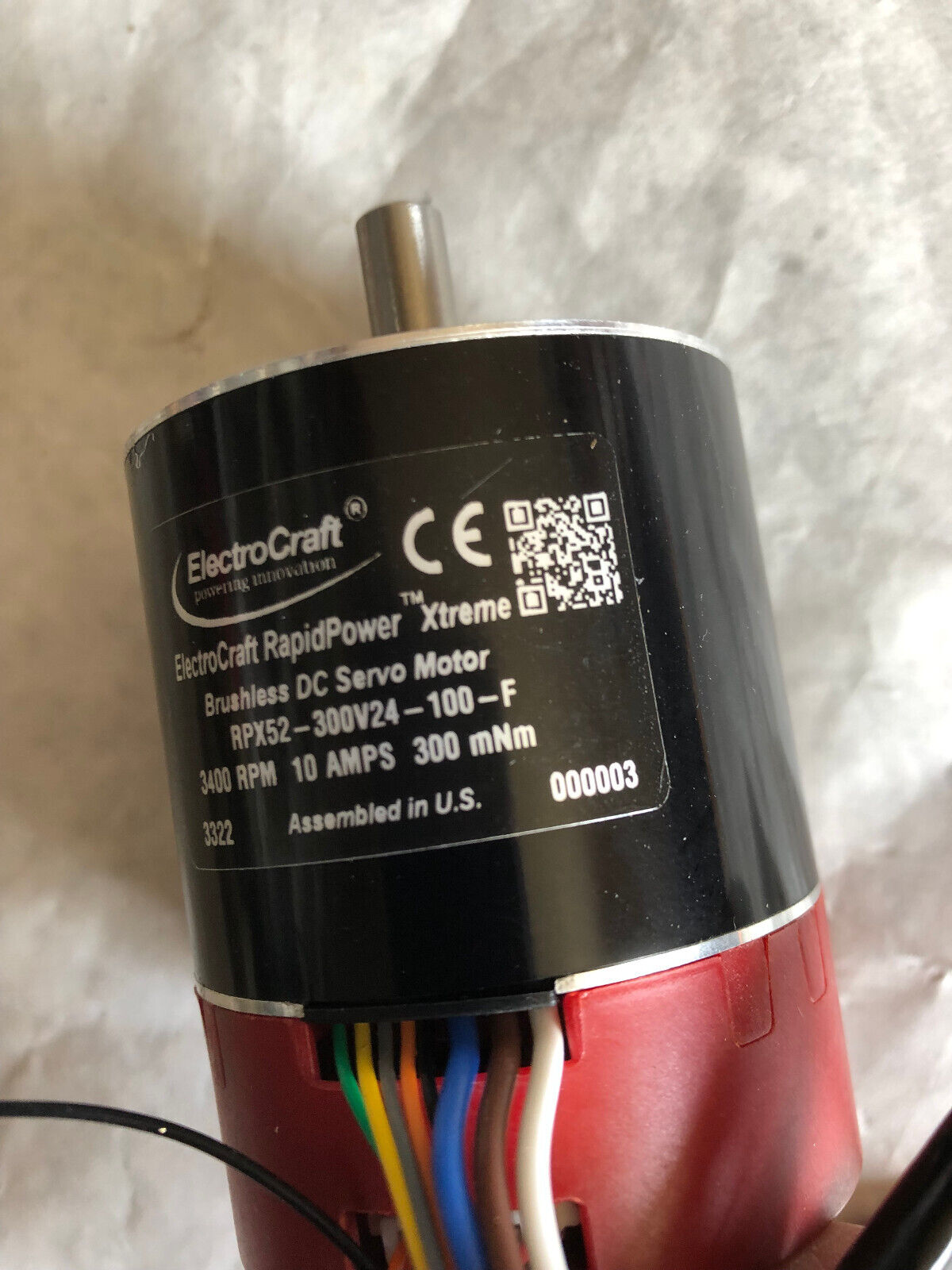 Electrocraft Rpx52-300V24-100-F Rapidpower Xtreme Brushless Dc Servo Motor,Ss