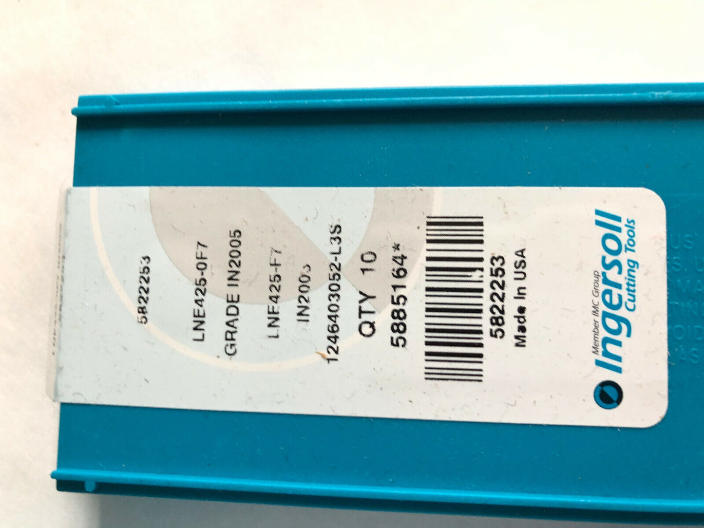 Lot 40 Ingersoll Lne425-0F7 Carbide Inserts,Grade In2005,589R,Lne425-F7,Sj