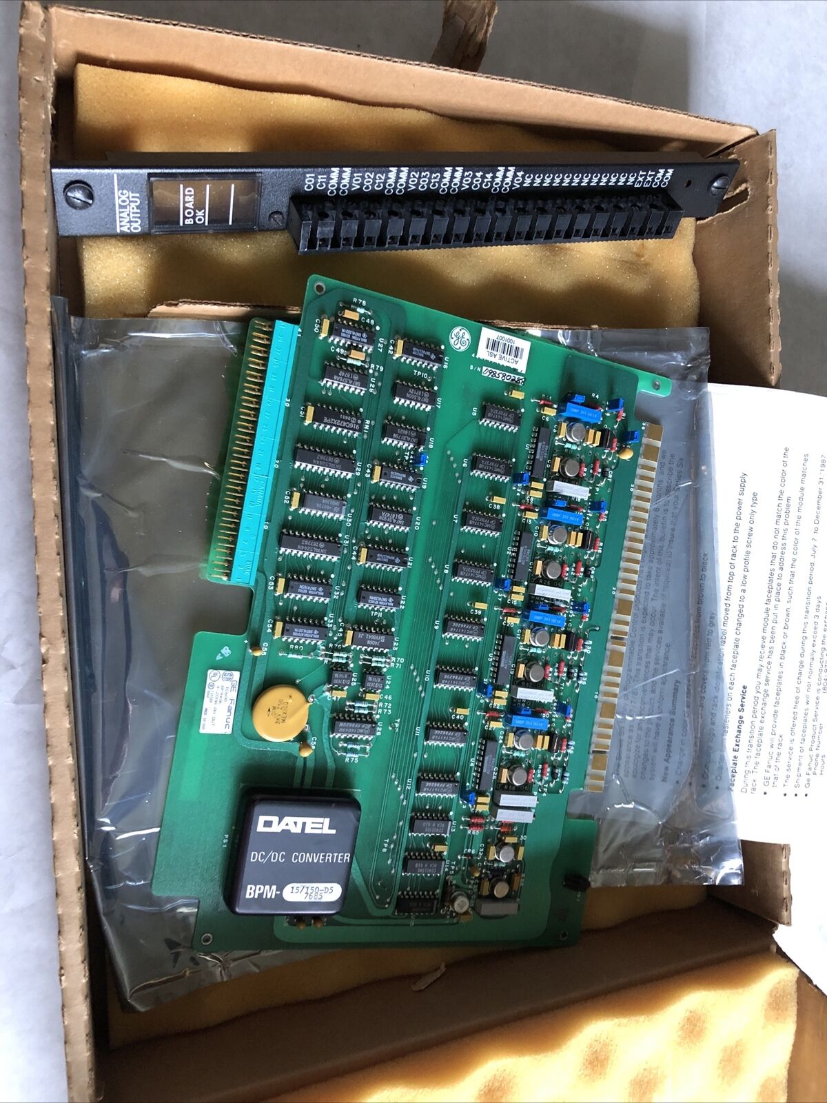 New Fanuc Ic600 Bf943k,44A717106-011 Output Card Analog 4Point 4-20Ma,Bg,Ba