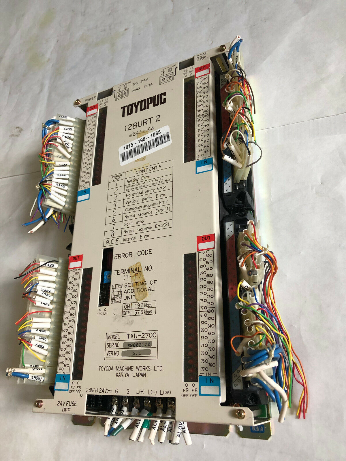Toyoda Machine Txu-2700 Toyopuc 128Urt 2 Programming Module,Ax