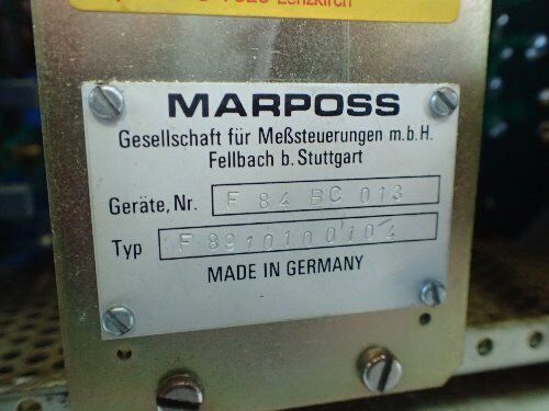 Marposs E24,F 8982000603,E24, F8910100104 Operators Control Panel,Ap