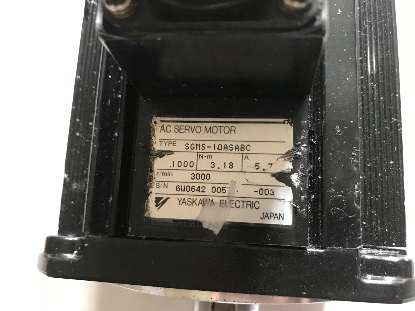 Yaskawa Sgms-10Asabc Ac Servo Motor 1000W 3000Rpm,Eq