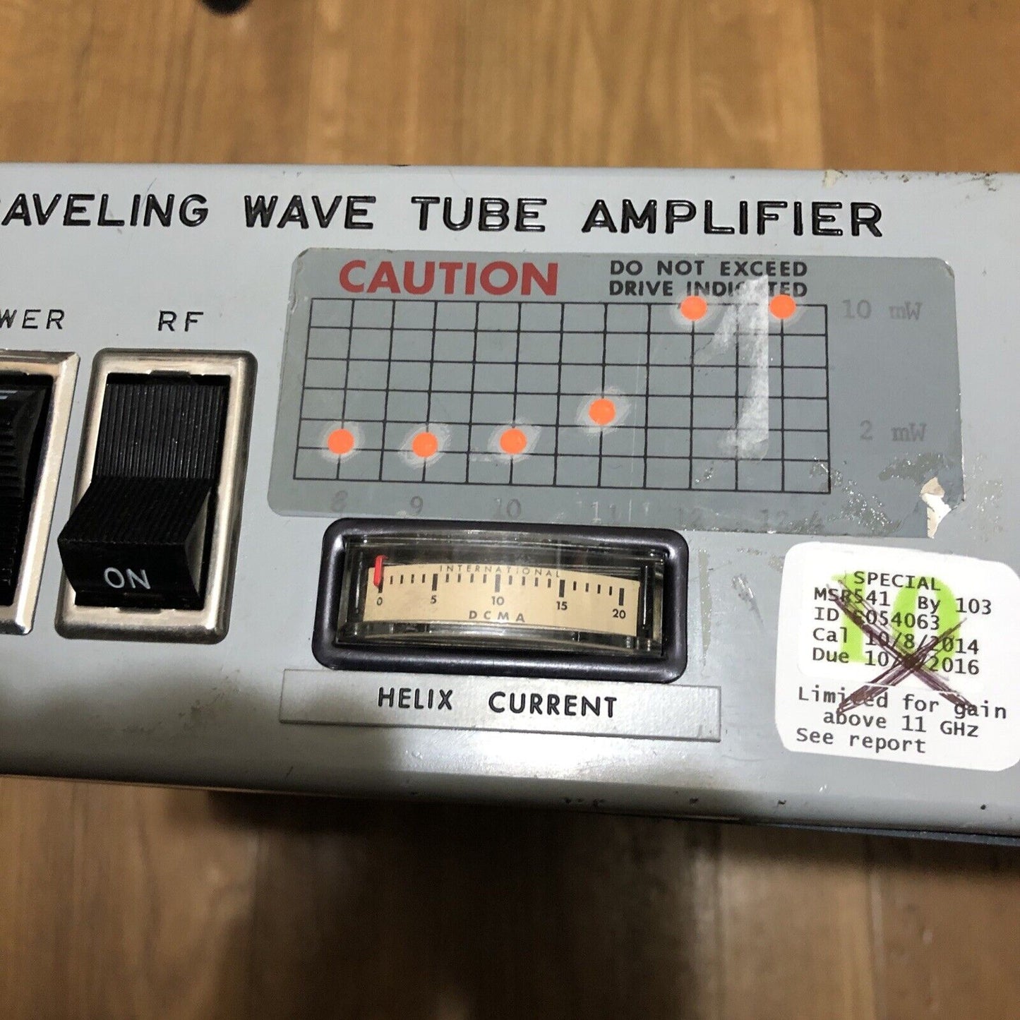 Hughes 1177H03f000 Traveling Wave Tube Amplifier 1177,8.0-12.4 Ghz At 10,120V,Bg