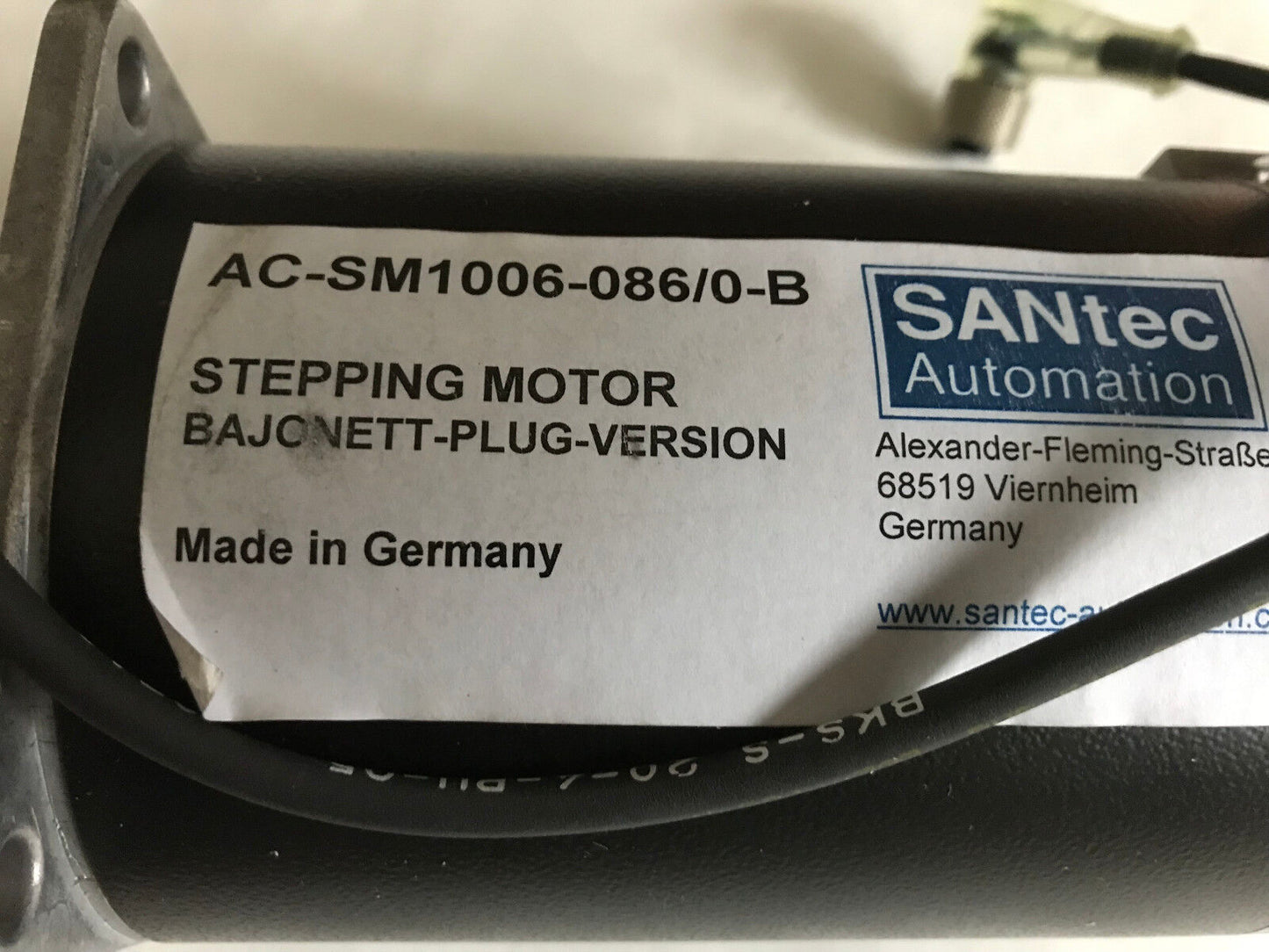 Santec Automation Ac-Sm1006-086/0-B Ac Stepping Motor Bajonett-Plug-Version,Sc