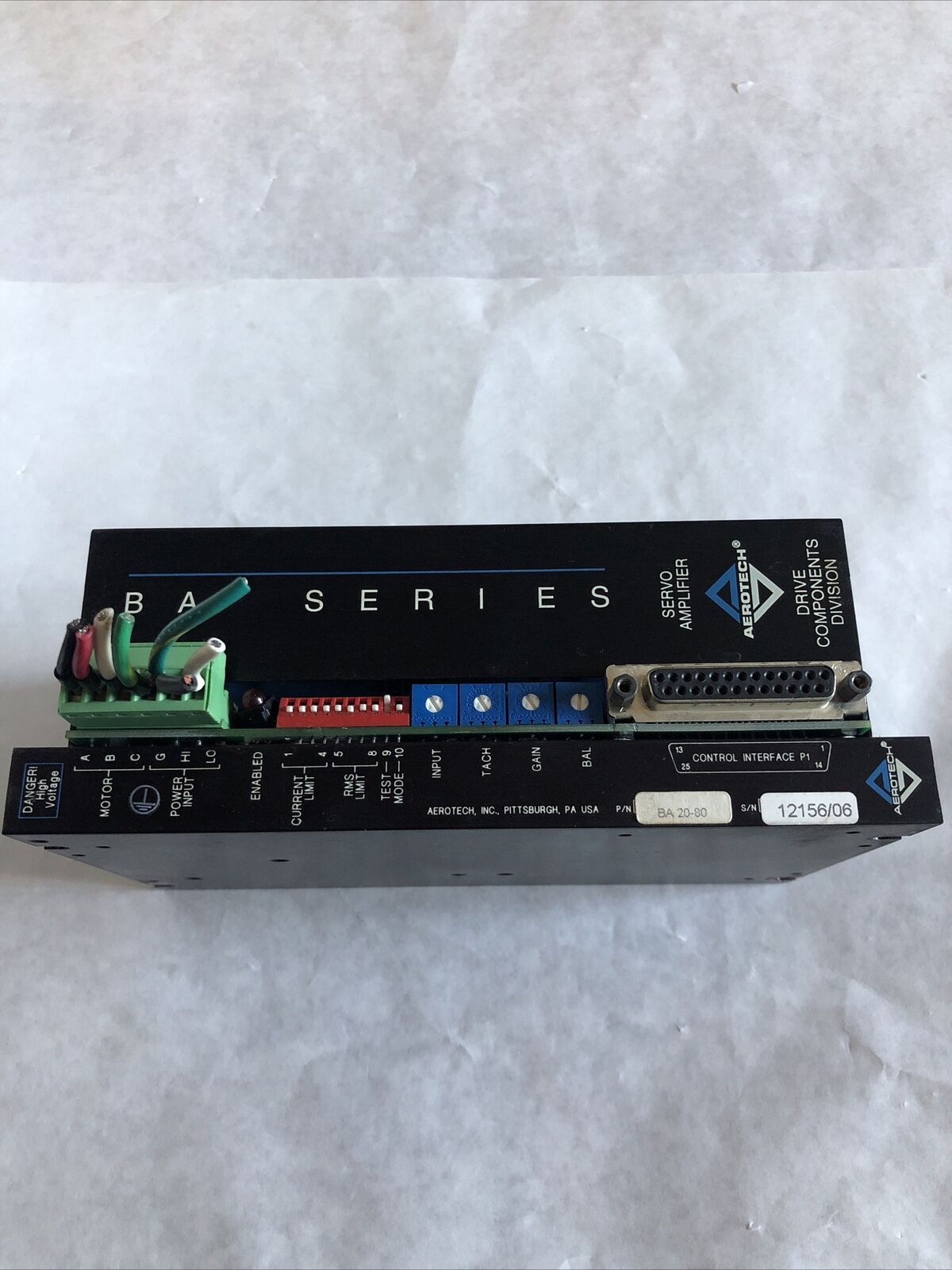 Aerotech Ba20-80 Servo Amplifier Drive Components Division,Fi
