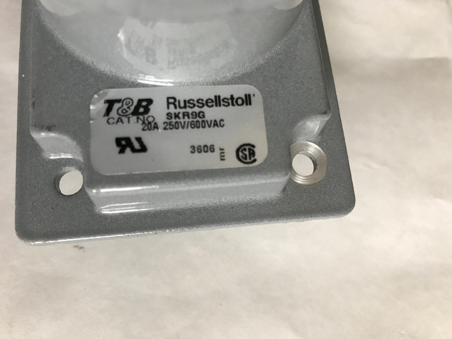 T&B B-10575,Ressellstoll Skr9g,Ska9g Receptacles,20 Amps, 250 Vdc,600 Vac,Sc
