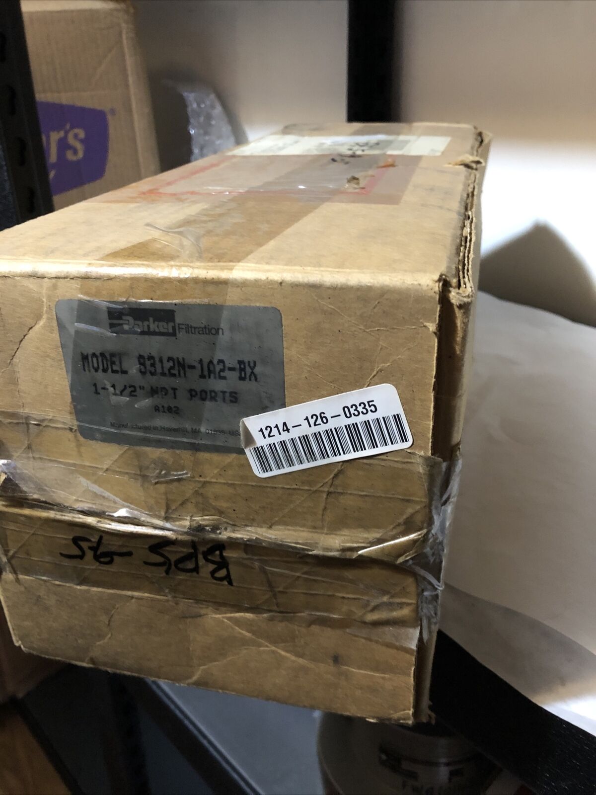 New1 1/2" Npt Parker 8312N-1A2-Bx Pneumatic Air/Gas Inline Filter,4/200-35-Bx,Bp