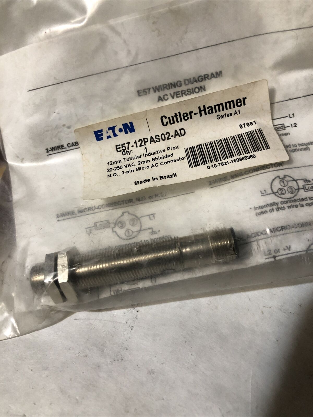 New Eaton Cutler-Hammer E57-12Pas02-Ad Sensor,Bu