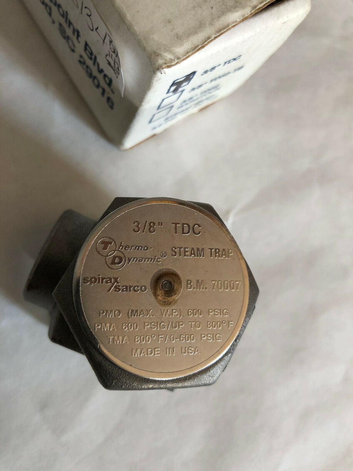 New 3/8” Npt Spirax-Sarco Tdc Thermodynamic Steam Trap,So