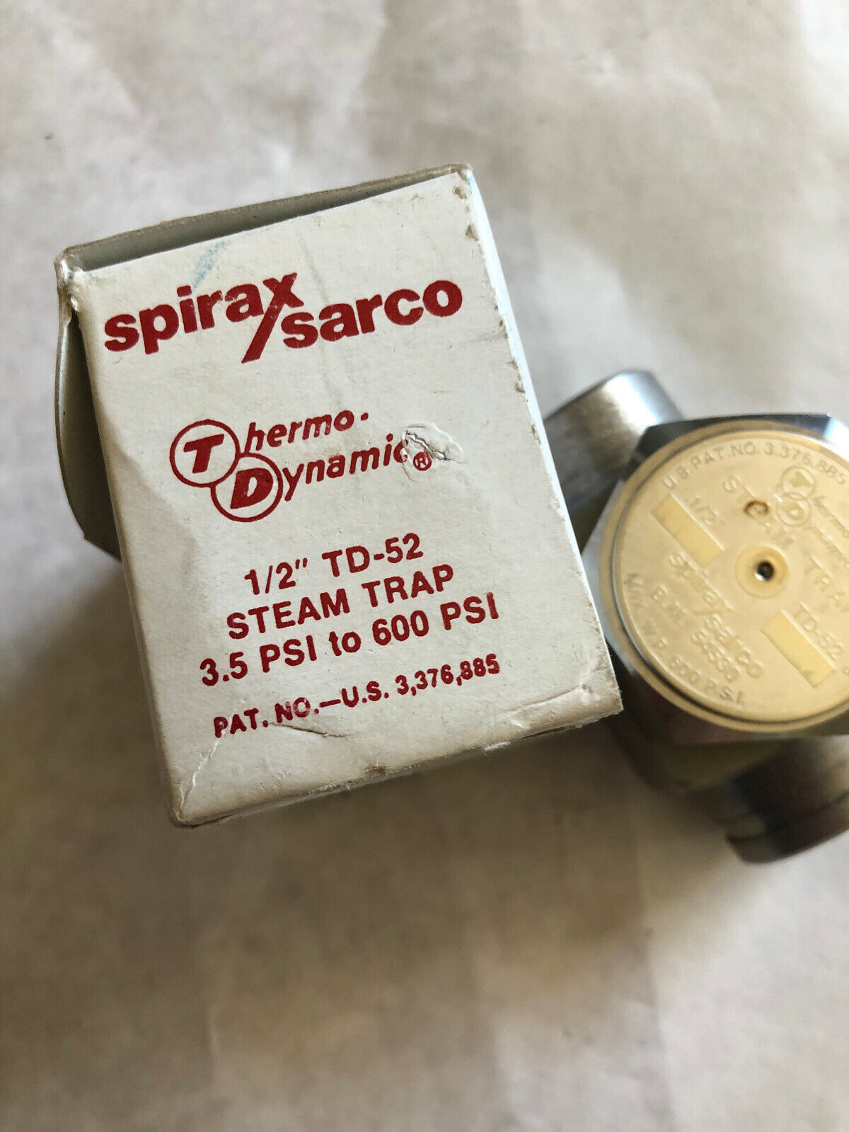 New 1/2" Spirax Sarco Td52 Steam Trap,Bm 54530 Thermo-Dynamic Steam Trap,Eo