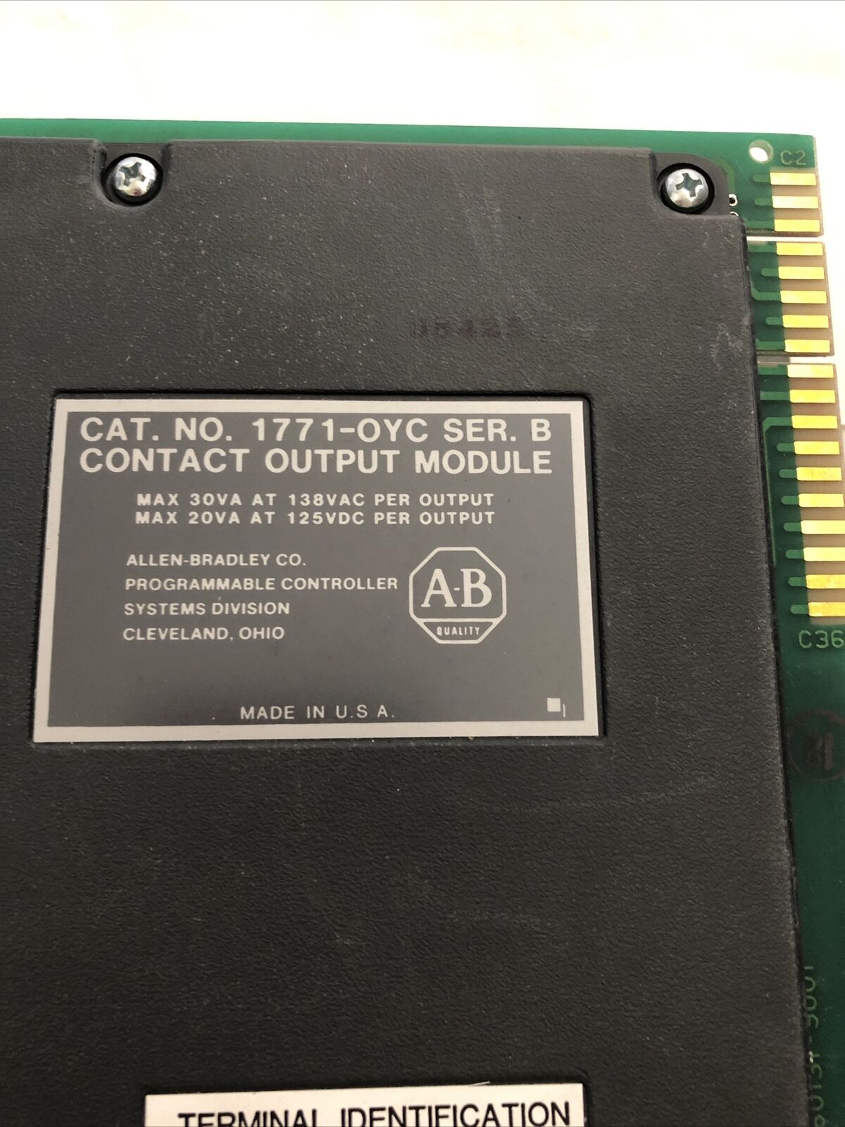 New Old A-B Allen Bradley 1771-Oyc Contact Output Module 1771-0Yc,Dc