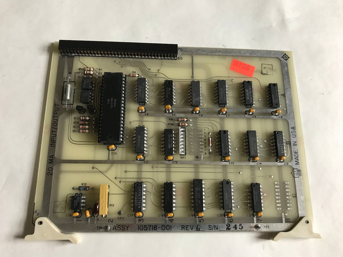 Charmilles Andrews 105718-001 Assy 105718-Oo1 Rev G,20Ma Input/Output Board,Si