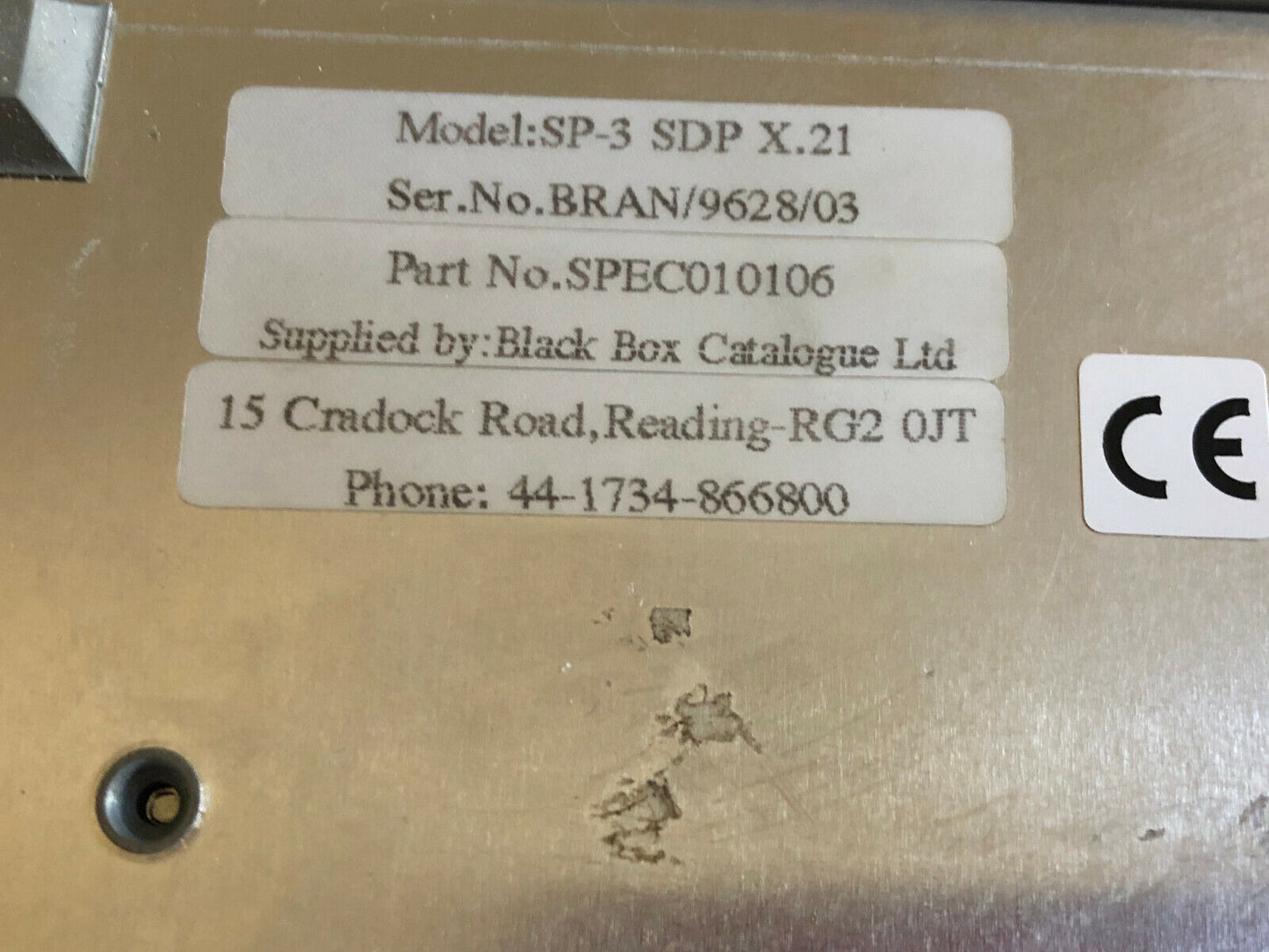 New Black Box Corp Micromux Sp-3 X.21 Dce Interface Balance Sp-3-Sdp X.21,An
