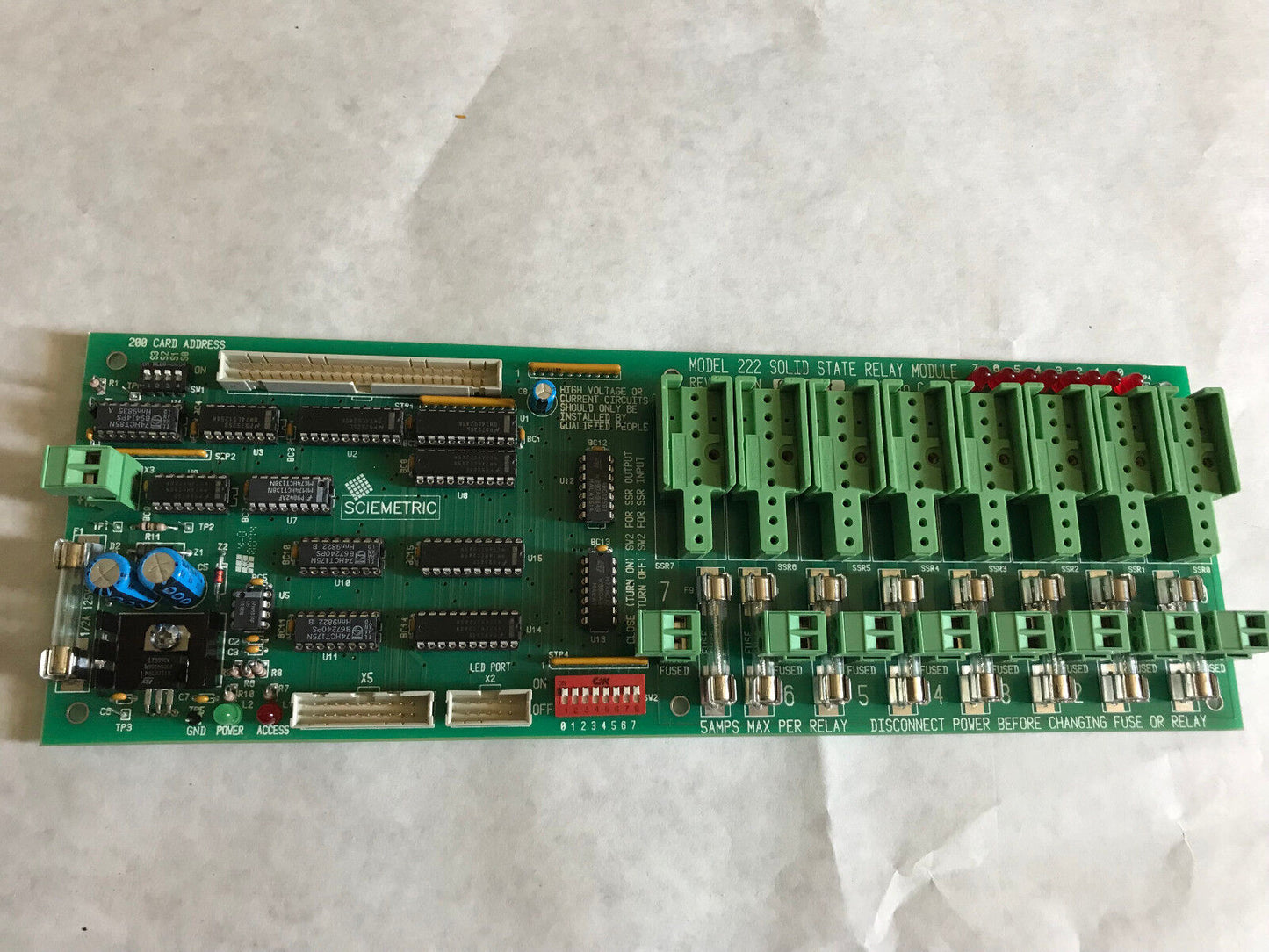Sciemetric 222 Solid State Relay Module,200 Card Address,Solid State 222,Ag