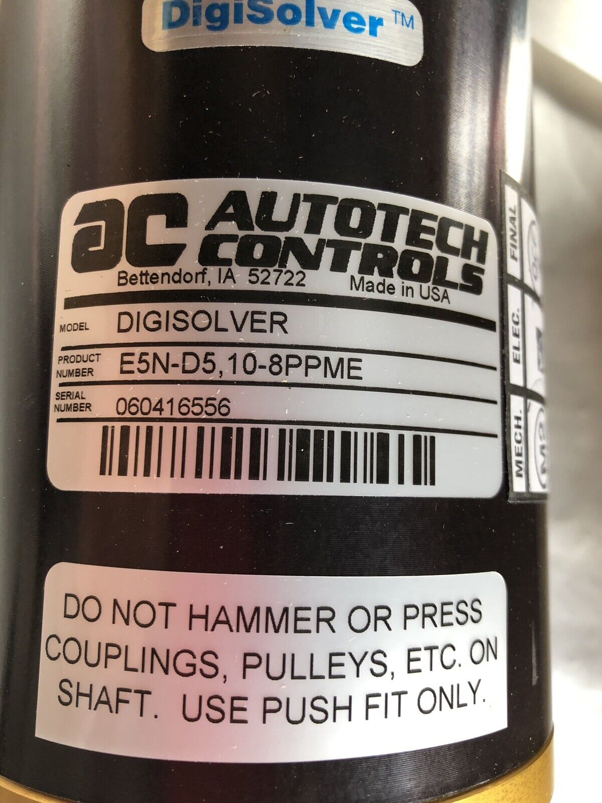 New Ac Autotech Digisolver E5n-D5,10-8Ppme D,Nema13,11-28Vdc Male Connector,Ff