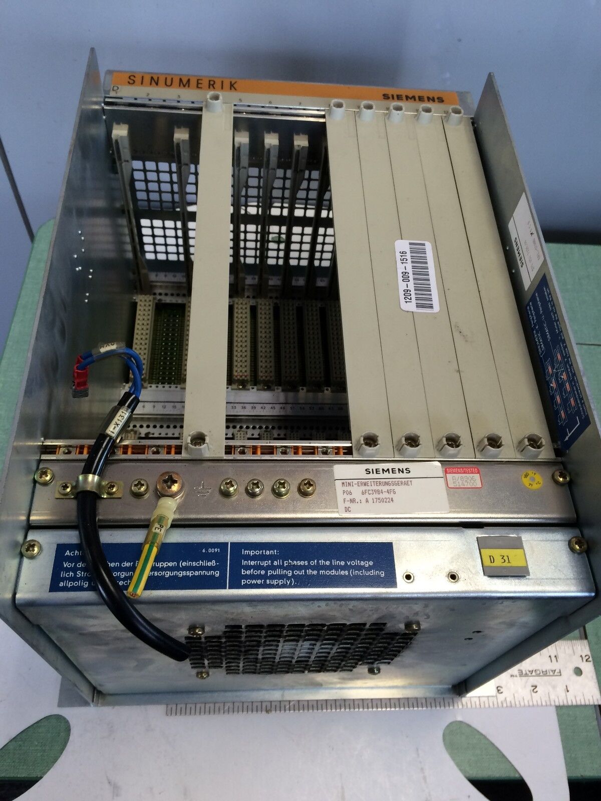 Siemens P06 6Fc3984-4Fg Sinumerik Plc Chassis,570-031-7120.00 Erz-Stand A,Cl