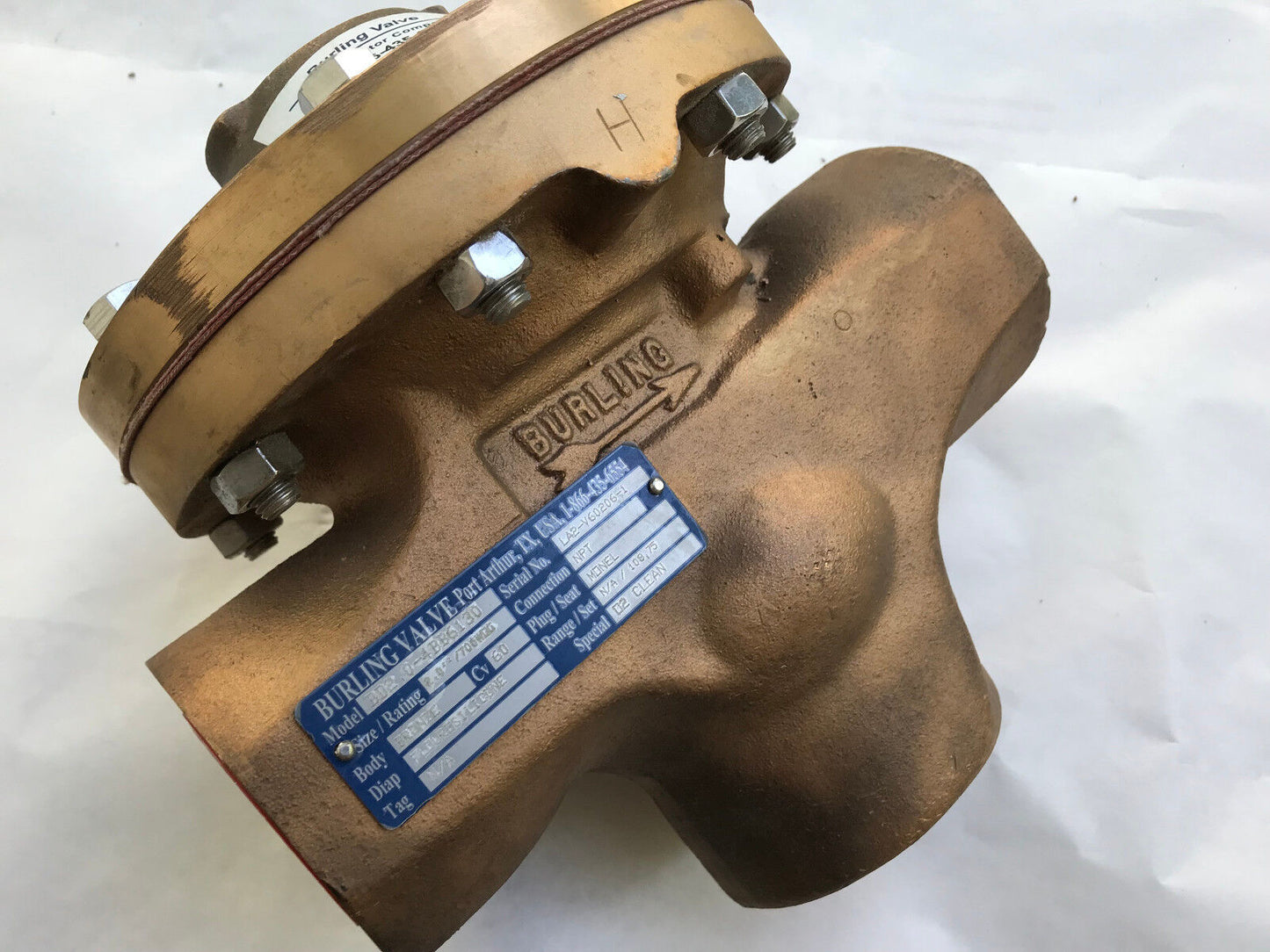 New Burling Bd2.0-4Bb6130 Valve,2" Npt Burling Valve,Tg