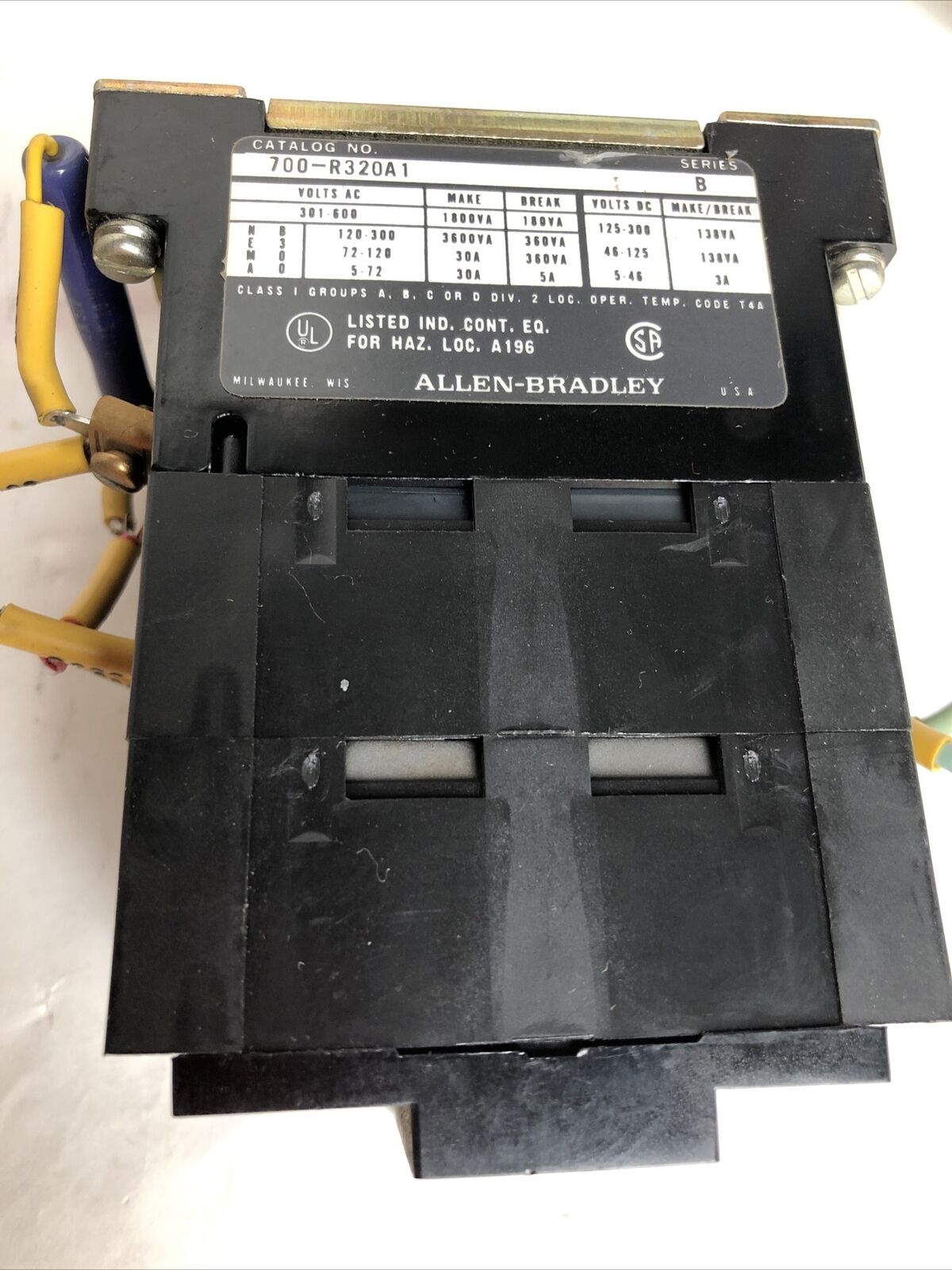 Allen Bradley 700-R320a1 Industrial Electrically Relay,Bul. 700 Type R,Ff