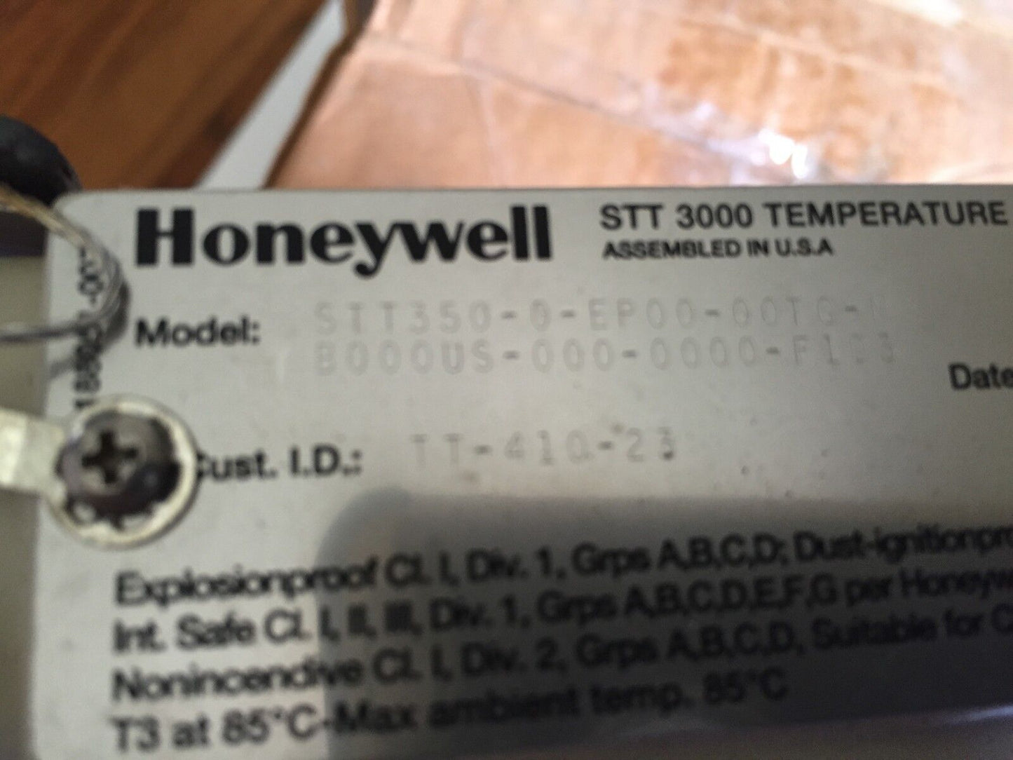 Honeywell Stt350-0-Ep00-00Tg-M,B000us-F103,Stt3000 Transmitter Temperature,Ba