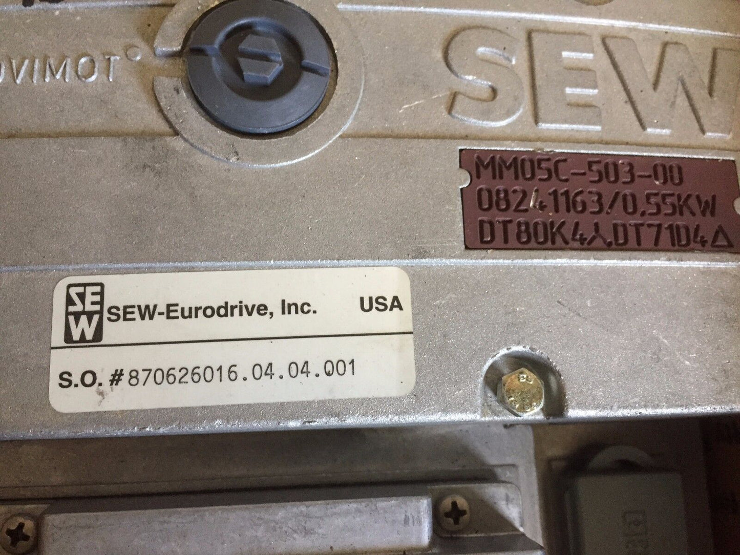 Sew Eurodrive Mfi21a/Mm05cz18ao/Bw/Afo,08241163/0.55Kw,Mm05c Movimot Drive,Bj