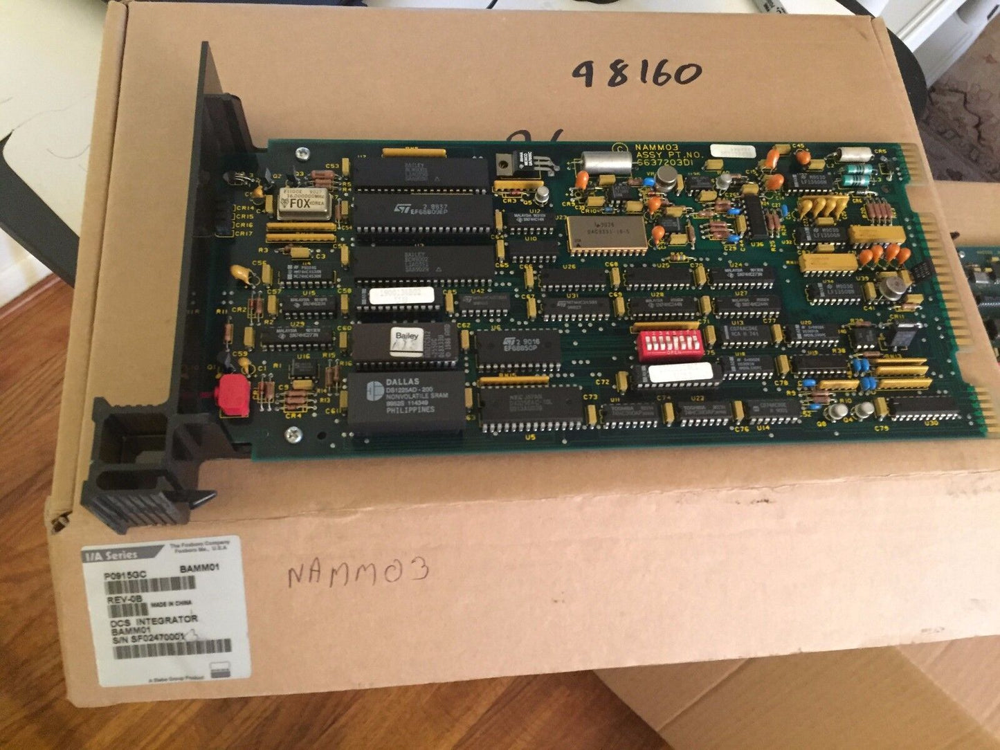 Bailey Namm03 Master Module Analog Master Net 90,6637203D1,663703Di,P0915gc,Sg