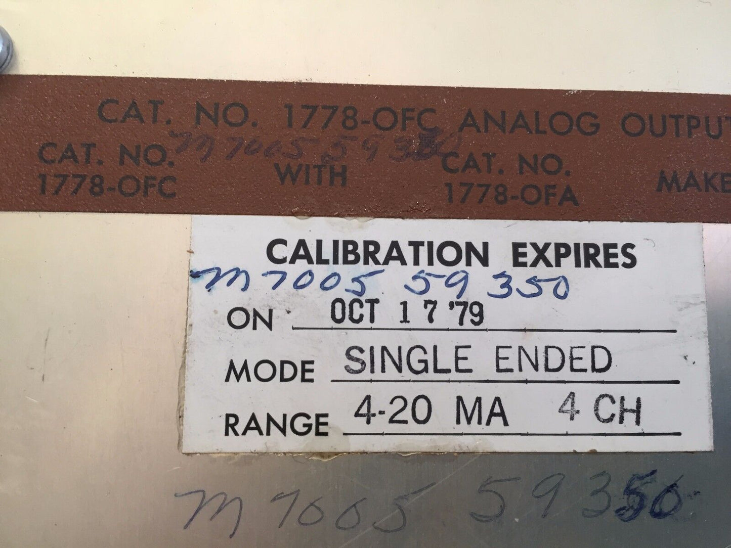 Allen Bradley 1778-Ofc Analog Output,Allen Bradley 1778Of,1778-Ofa,Db