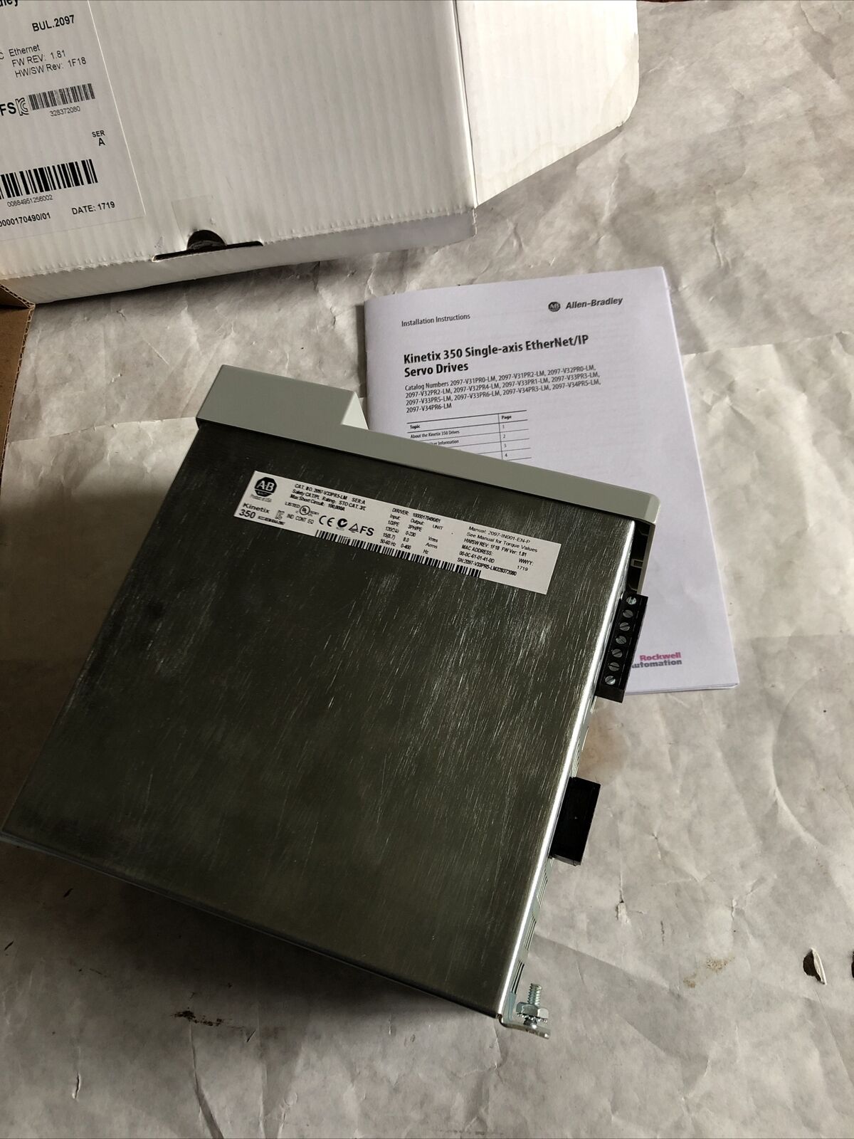 Allen Bradley 2097-V33pr5-Lm Ser:A,Kinetix 350,Sc