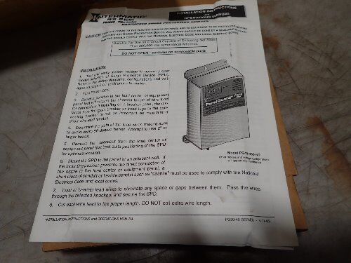 Intermatic Pg1000-480-3Y Panelguard Pg1000,Hardwired Surge Protector,480Vac,Ei