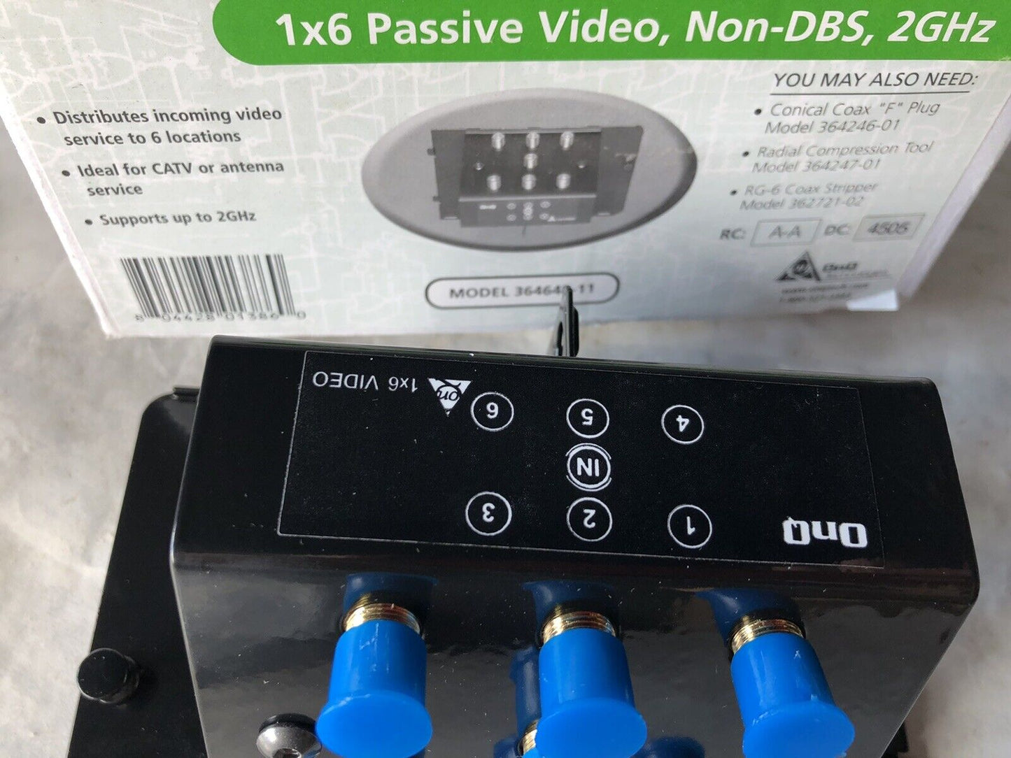 New Legrand Module Video Passive 1X6 Video 2Ghz Onq 364648-11 ,Cz