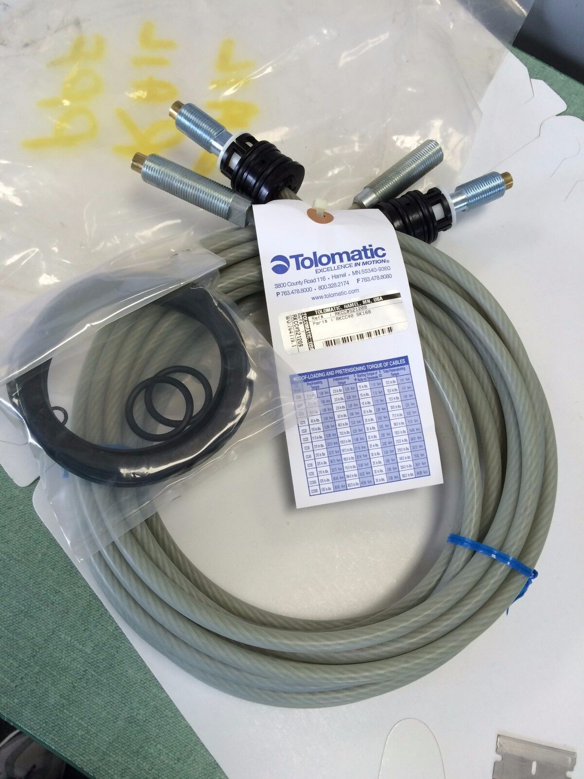 New Tolomatic Rkcc40 Sk168 Servo/ Encoder Cable,Cg