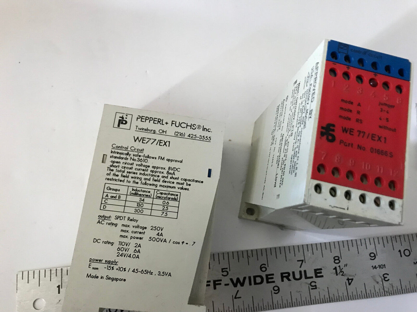 Lot 3 Pepperl+Fuchs We77/Ex1 Saftey Relay 01666S We77/Ex1,Em