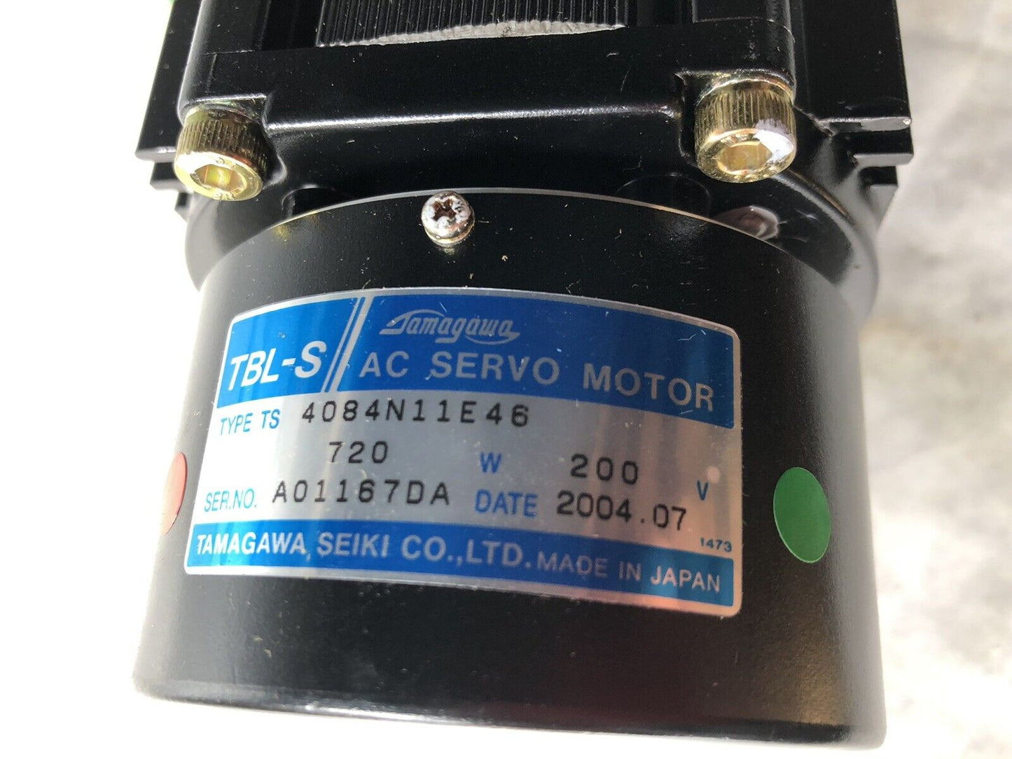 New Tamagawa Ts 4084N11e46,4084N11e46 Ac Servo Motor,Tbl-S,200 Vac,M6232,Dj