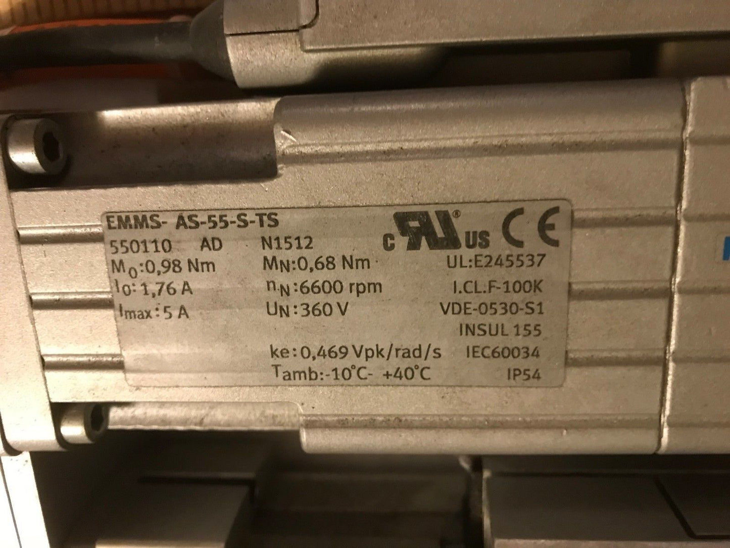 Festo Dmes-25-500-Gf-Gk-Sh Linear Actuator,Festo Emms-As-55-S-Ts Servo Motor,Bb