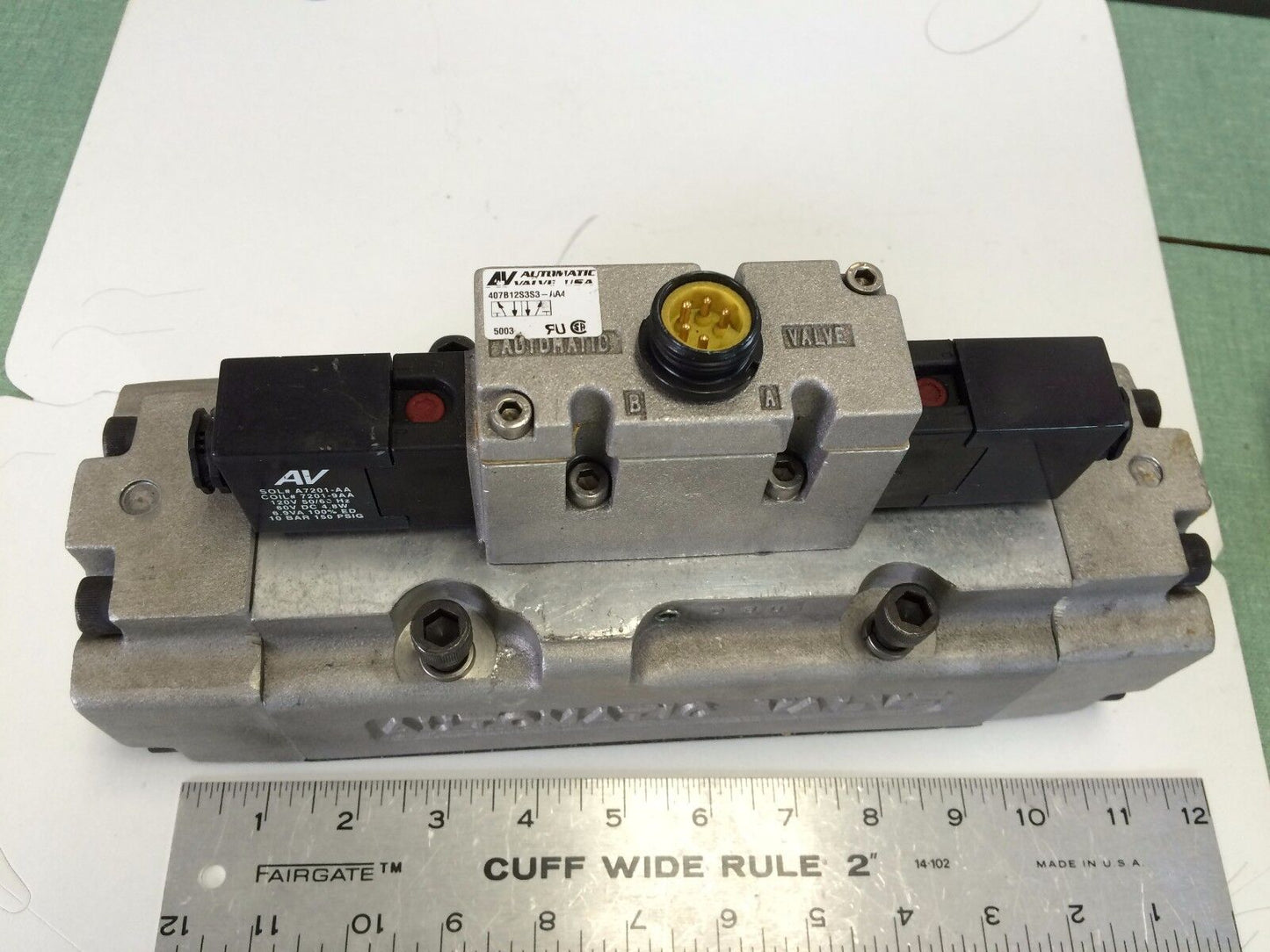 New Automatic Valve 407B12s3s3-Aa4 Av Weather-Proof Solenoid A7201-Aa,120V,Aj,Ev