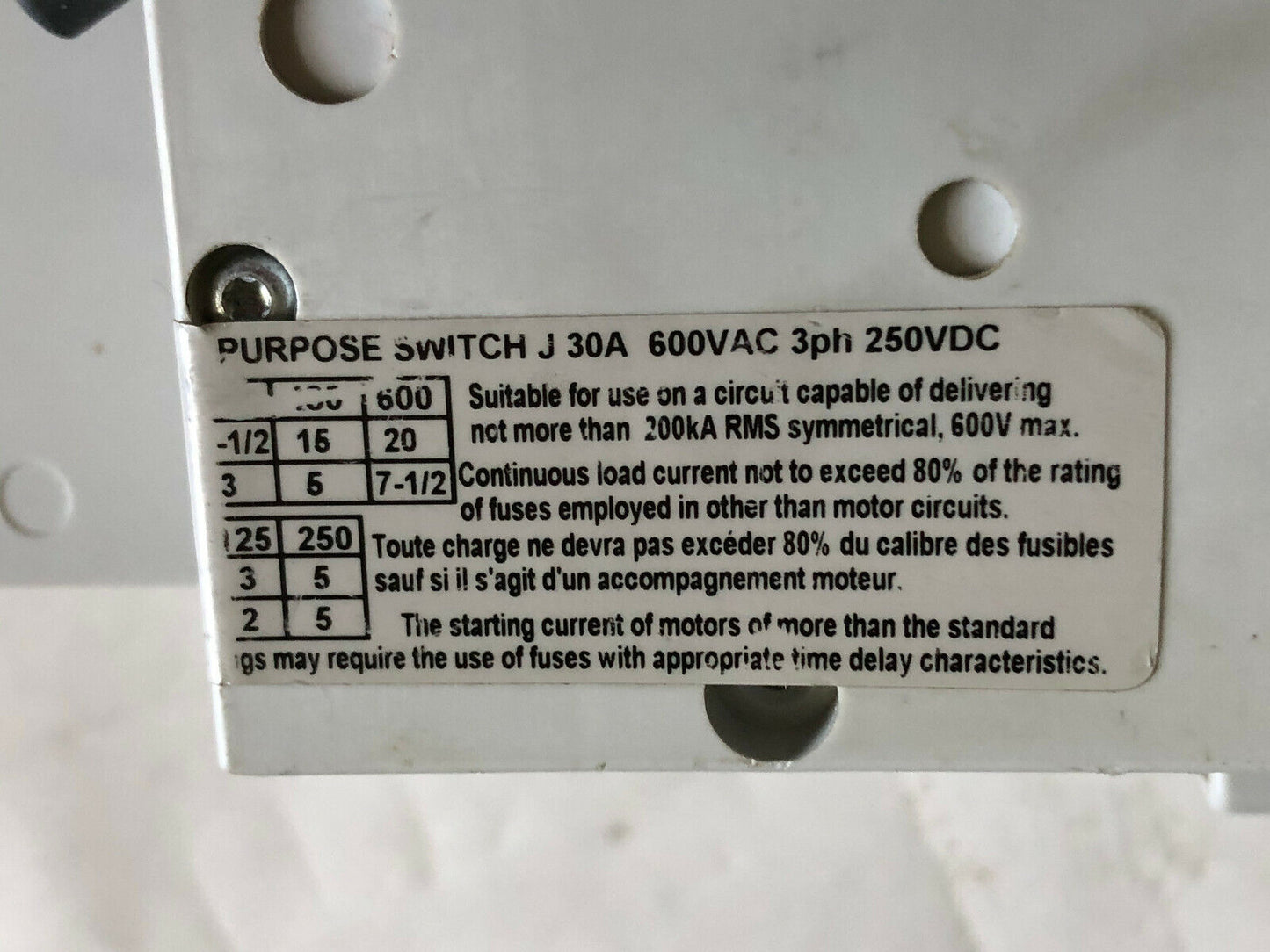 New Mixed Lot 2 Socomec Fuserbloc Socomec Switch 30A,J30a 600Vac 3Ph 250V,Ec