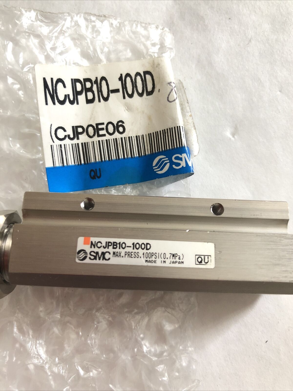 New Smc Ncjpb10-100D Miniature Cylinder 1" Travel Ncjpb10-100D,100Psi,Bn