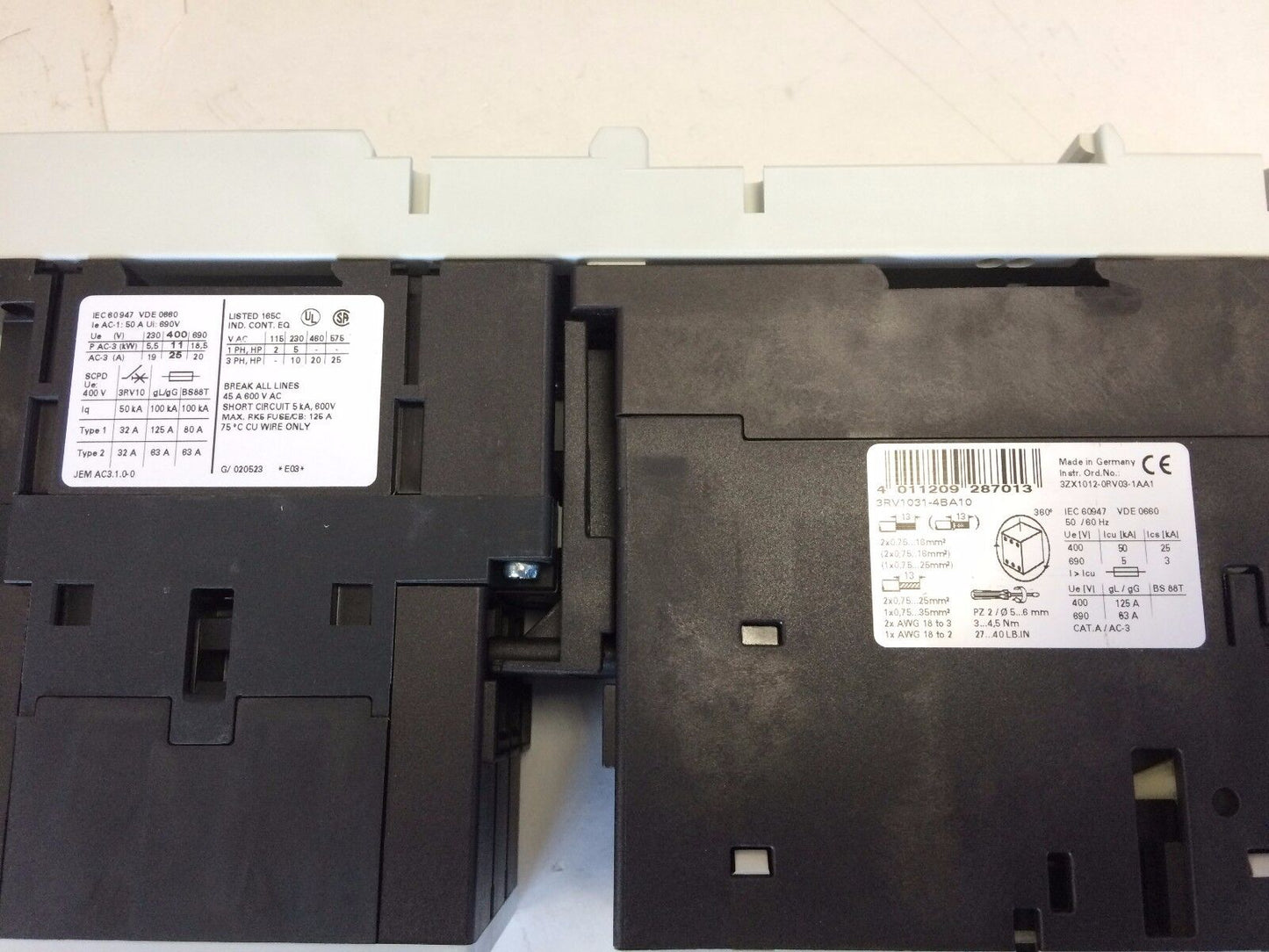 New Siemens 3Ra1135-4Bb33-1Ak6 Starter,Sirius,3Rt1033-1A.0,120 Vac,14 - 20A,Sg