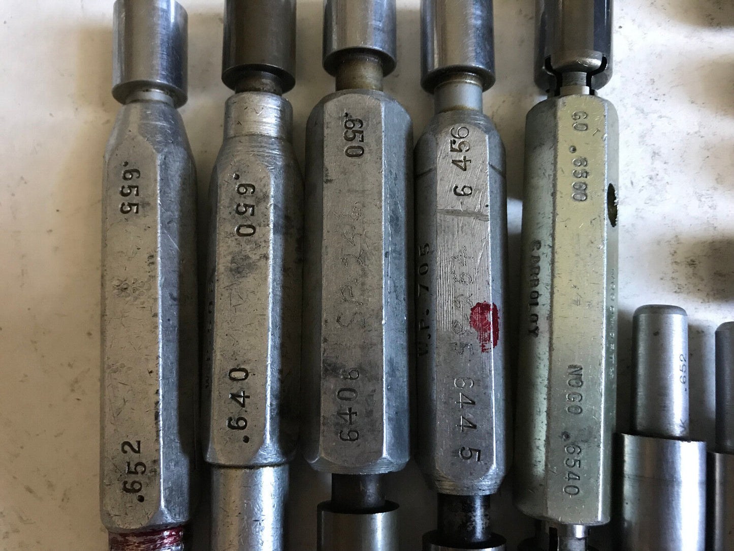 Lot The Pipe Machinery Go No Go Plug Gage .633,.645,.636,.631,.6054,650,.6550,Et