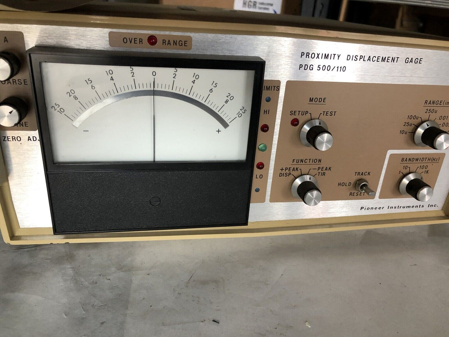 Pioneer Pdg 500/110 Proximity Displacement Gage,Bm