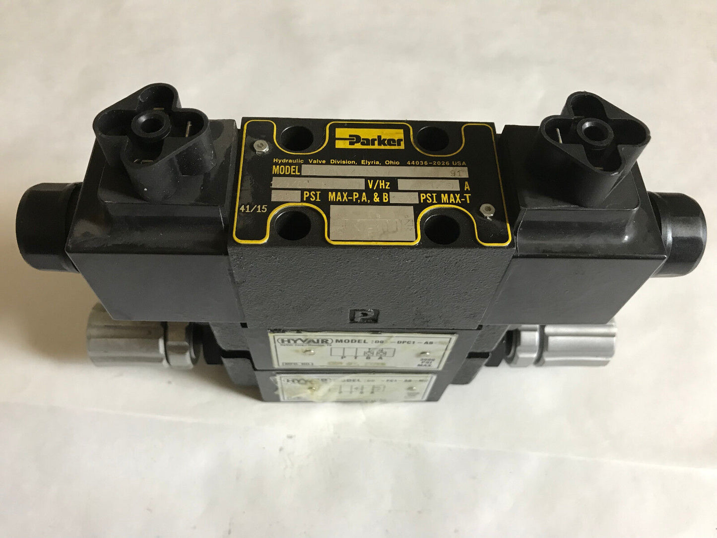 Parker D1vw004cnyw,Hyvair D0-Dpc1-Ab,D0-Fc1-Ab-Mo Hydraulic Solenoid Valve,St