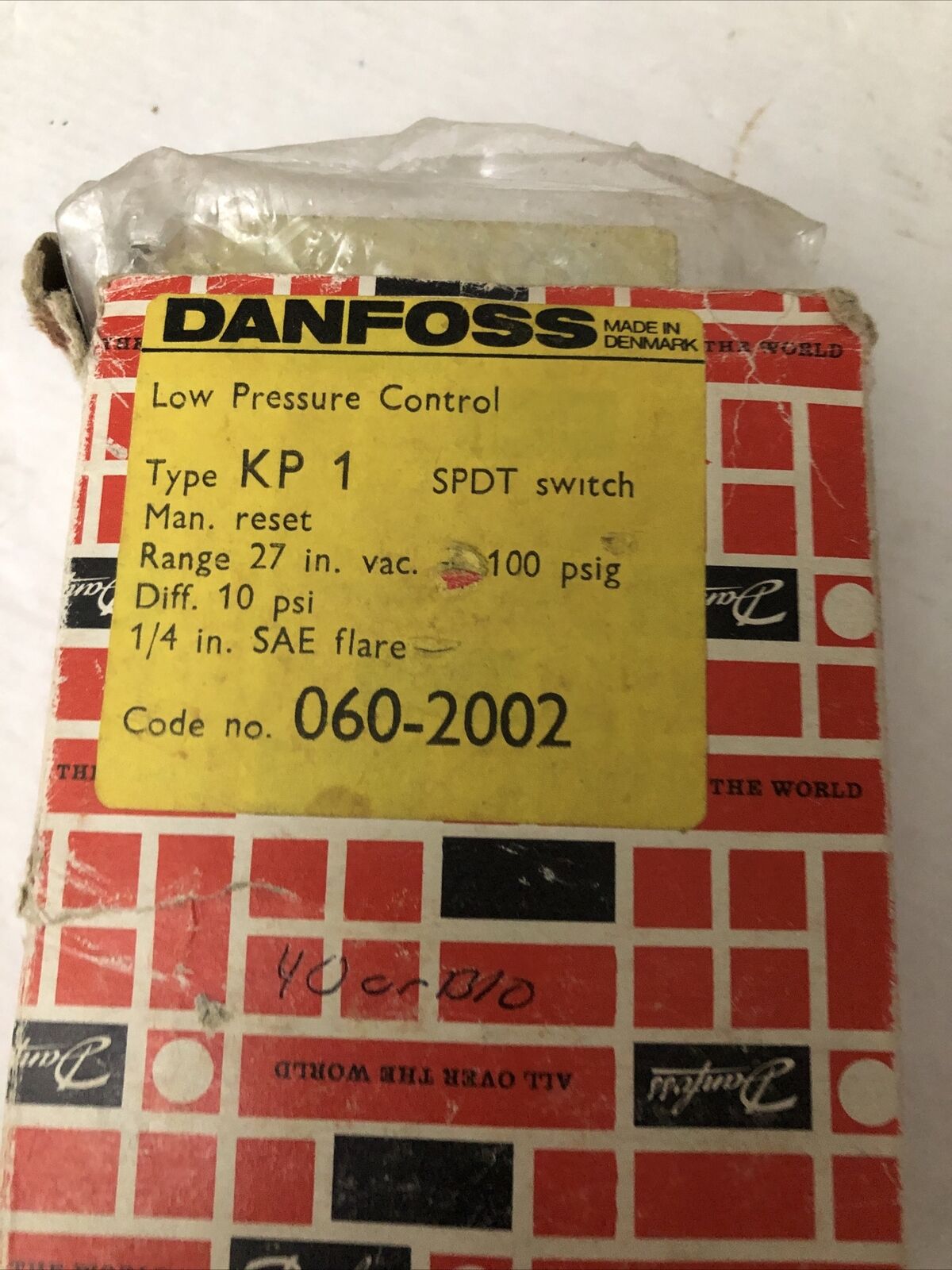 New Danfoss Kp1, 100 Psig ,060-2002 Pressure Switch,Cx