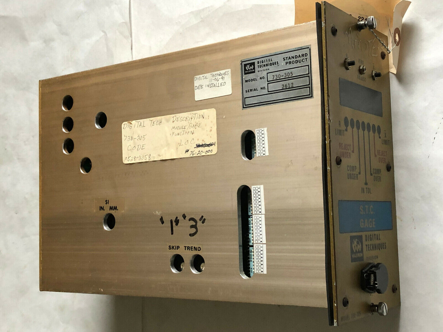 Digital Techniques 730305,Valeron 730-305,Stc Gage Dro Controller,S.T.C. Gage,Ey
